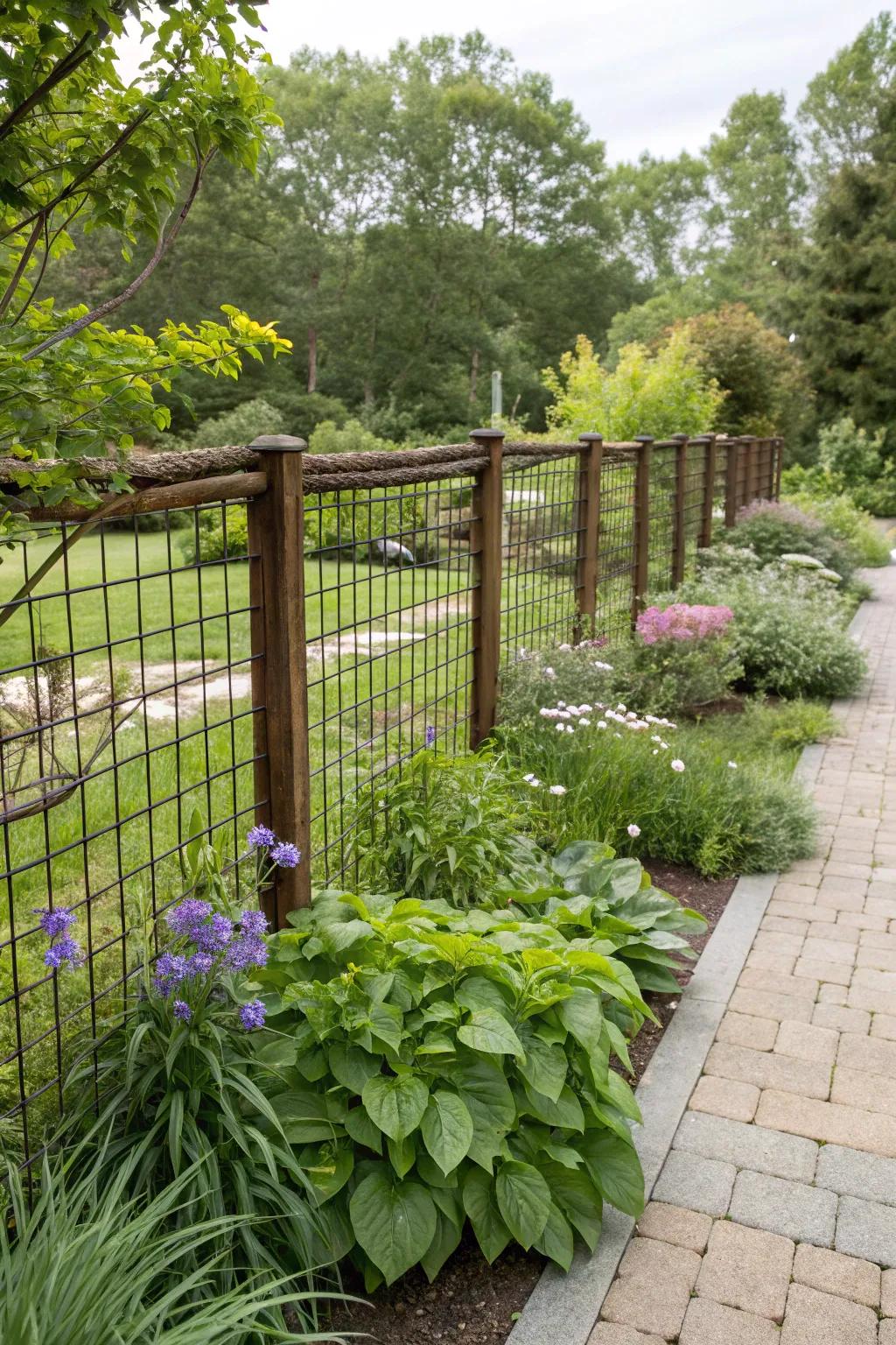 Enhance your landscape by integrating it with a rebar fence.