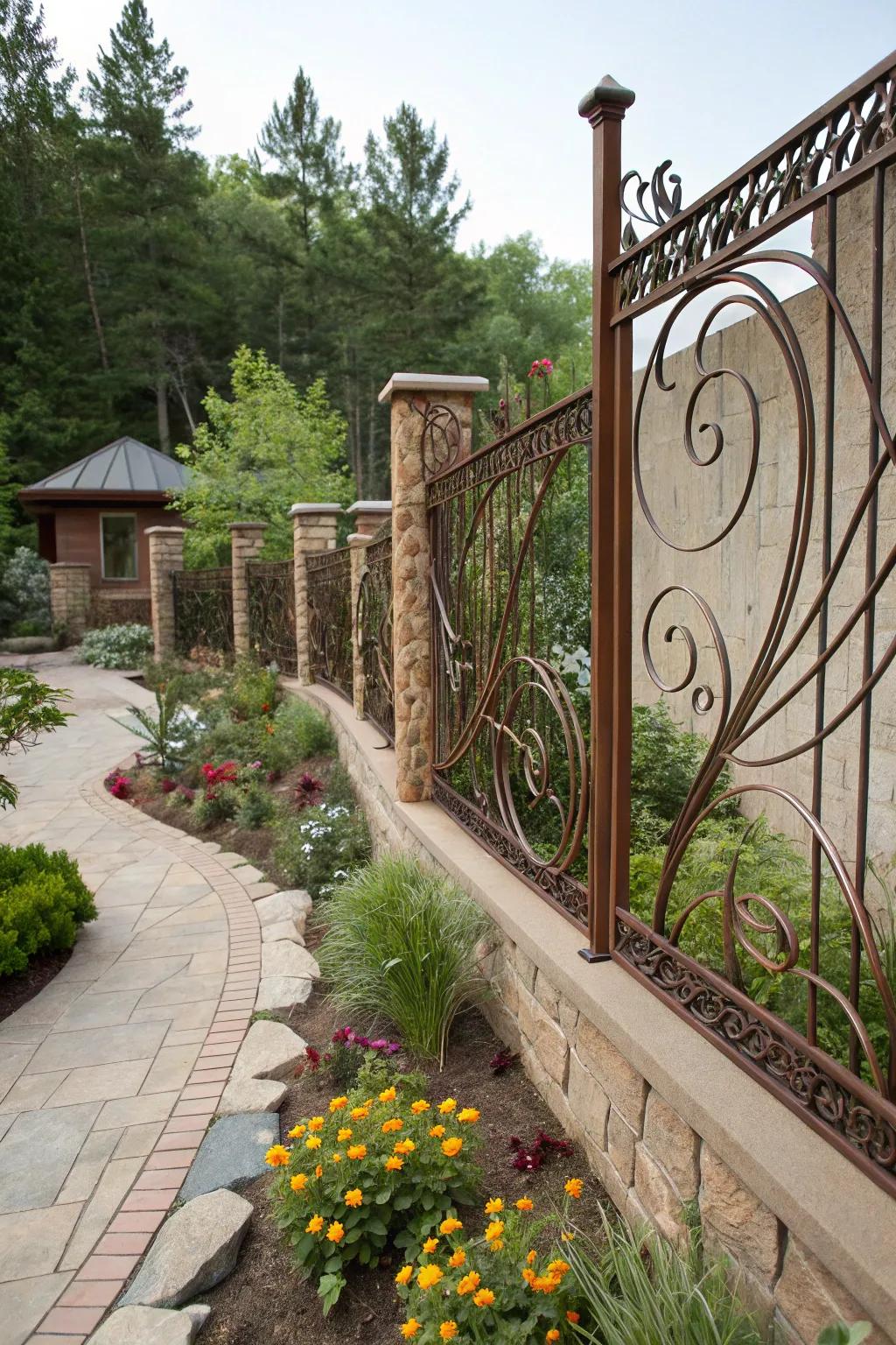 Transform your fence into a sculpture with creative rebar designs.