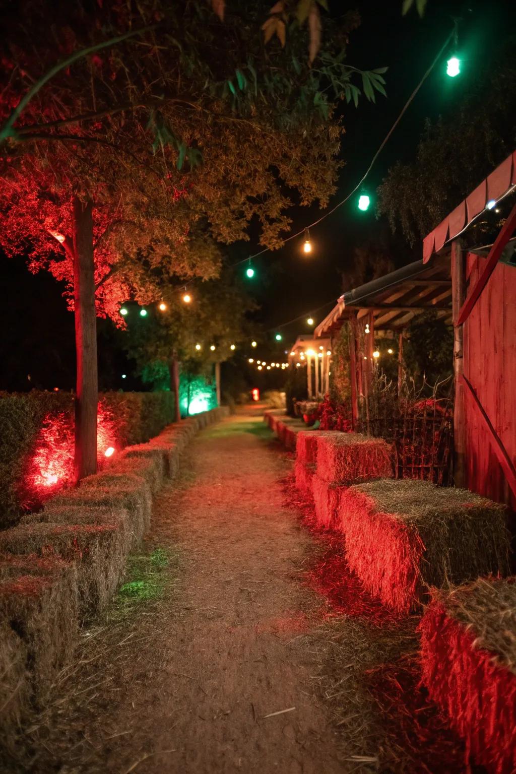 Creative lighting sets a supernatural tone for the ride.