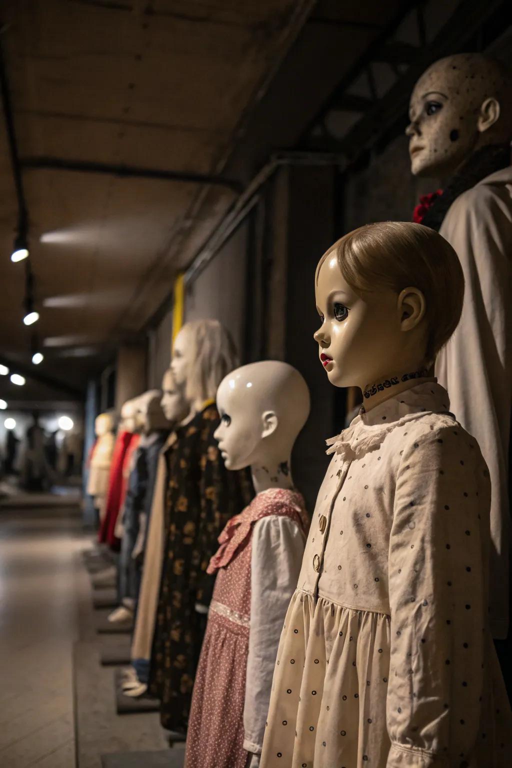 Lifelike props add an unsettling realism to your hayride.