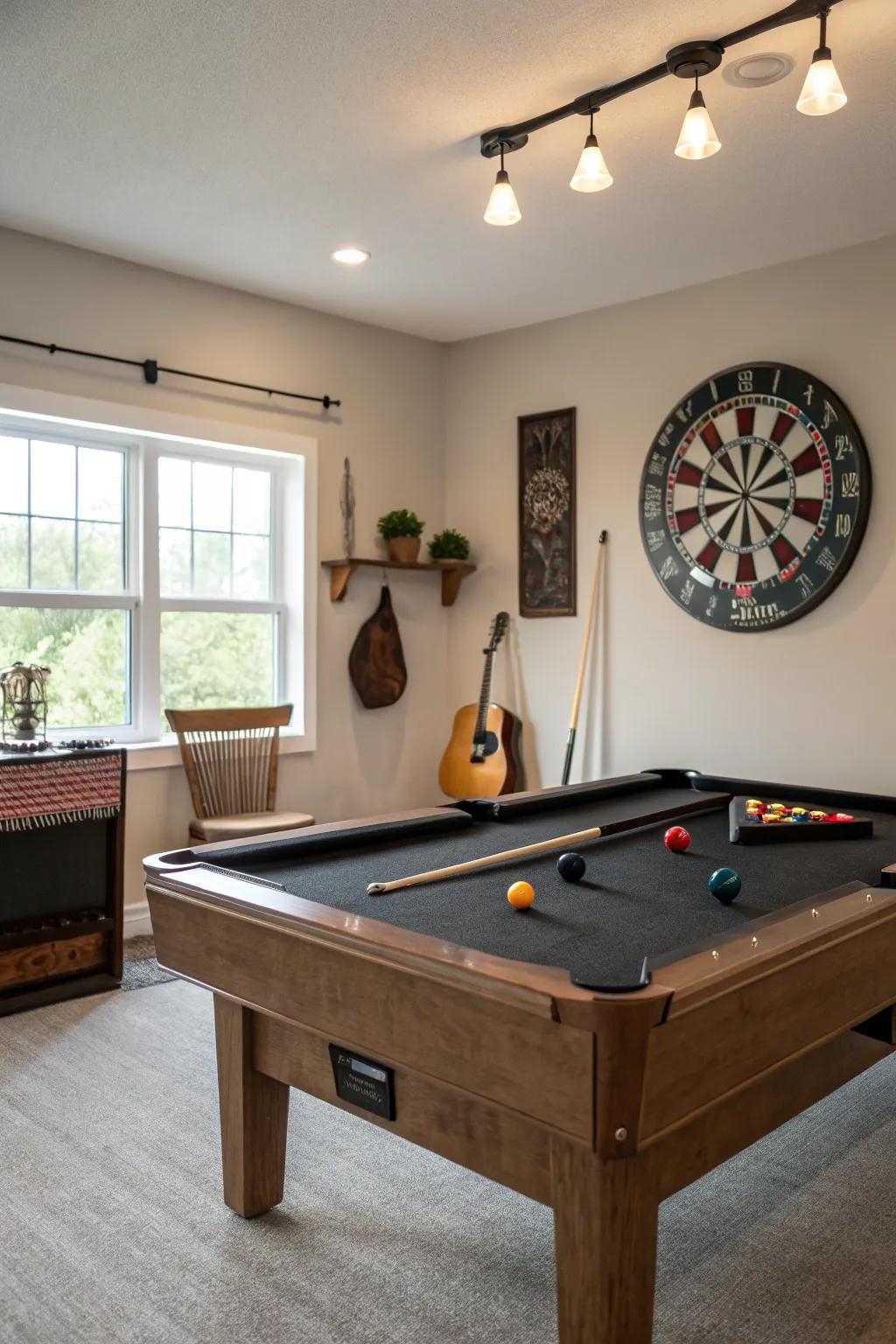 Make your pool room a multi-functional entertainment space.