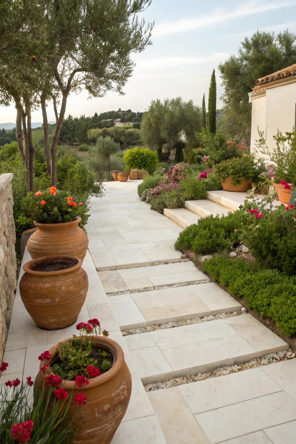 Bring the Mediterranean home with travertine.