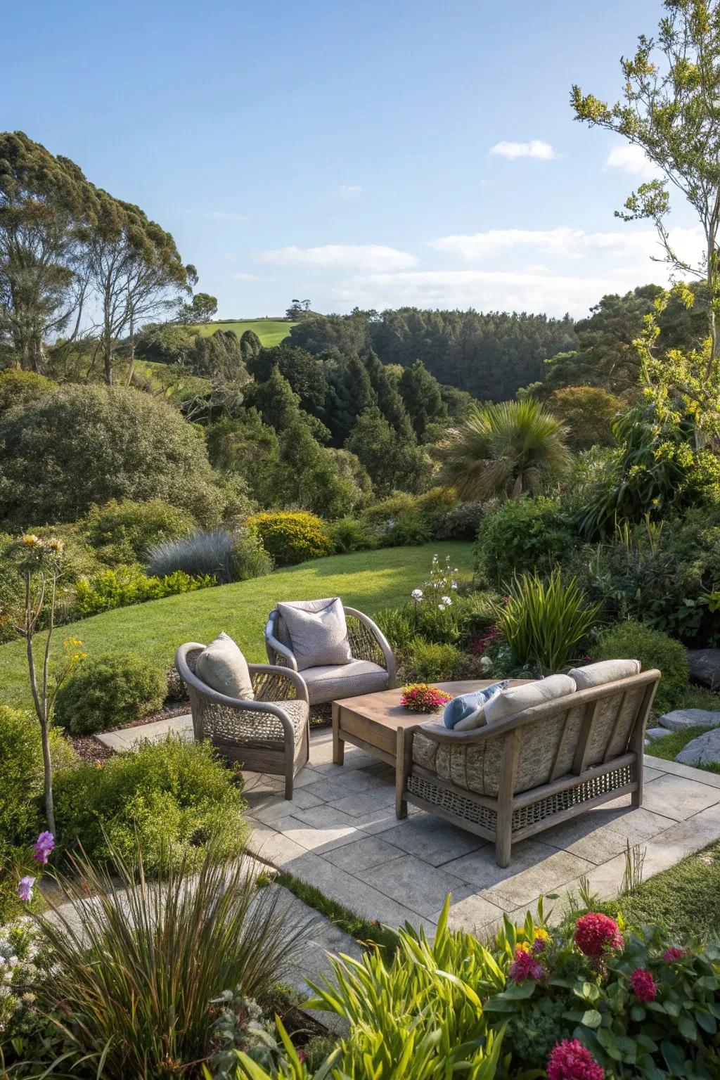 A cozy sunken space perfect for intimate gatherings.