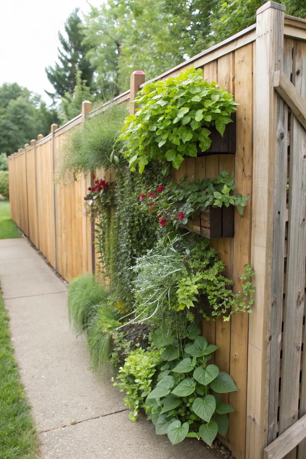 Vertical gardens make use of every inch, turning walls into vibrant green spaces.