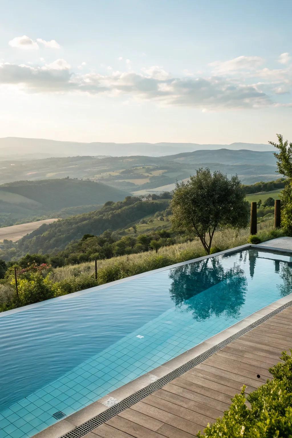 An infinity pool offers stunning visual appeal and a luxurious feel.