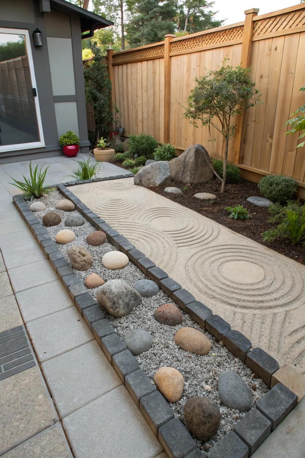 Stone chips add a rugged, natural texture.