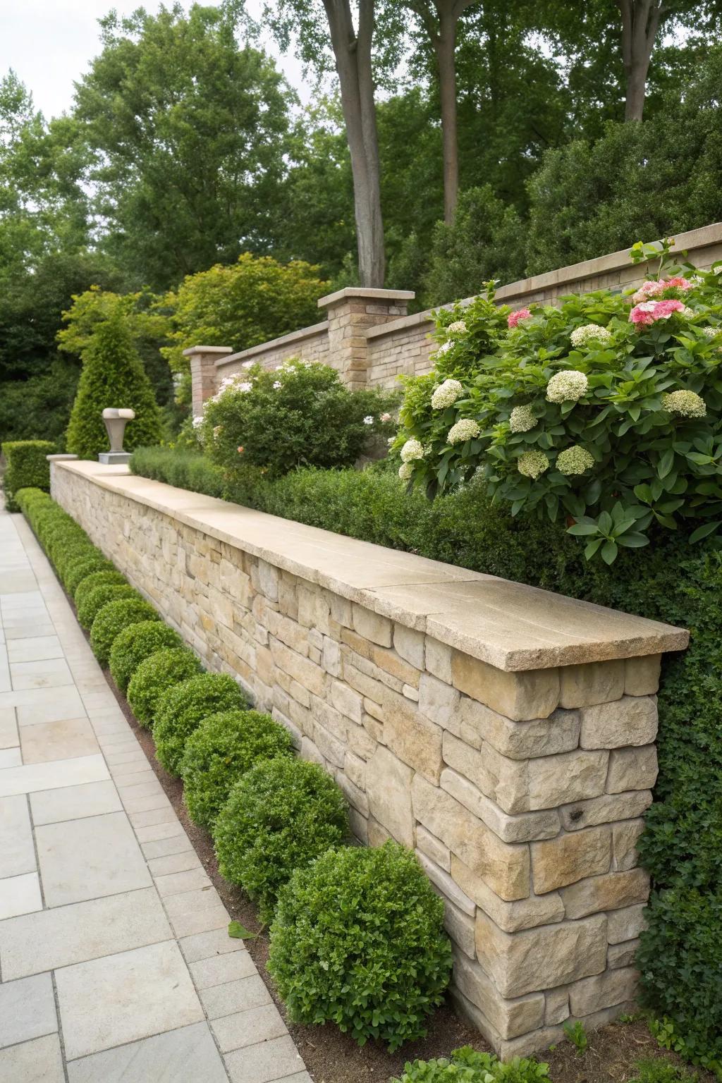 Stone veneer panels offer a cost-effective stone wall look.