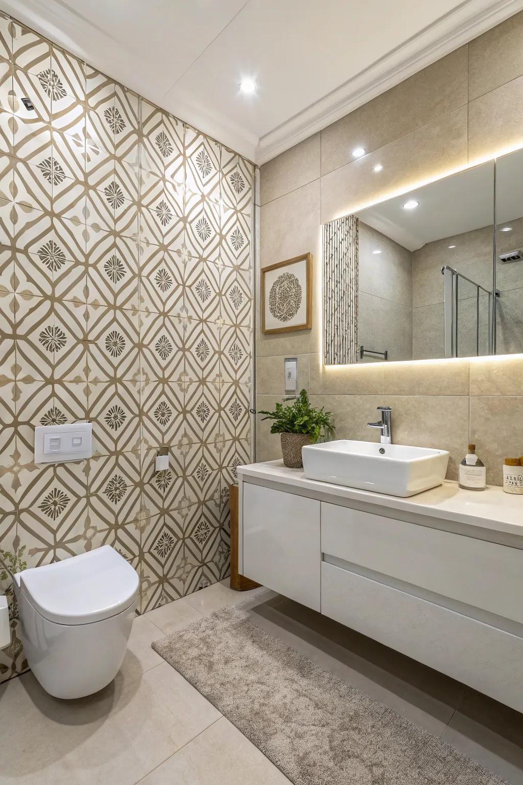 Stick-on tiles offer a quick and stylish update.