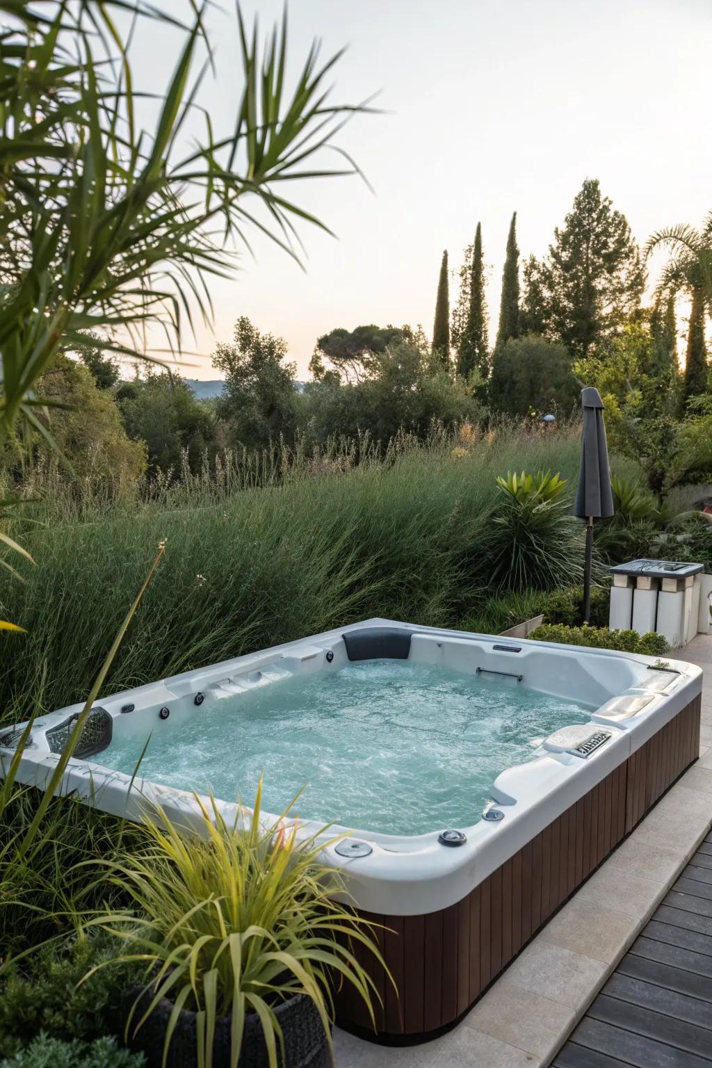 A jacuzzi adds a spa-like relaxation experience to your pool area.
