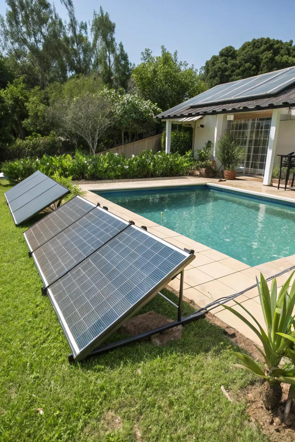 Solar heating is a sustainable way to keep your pool warm.