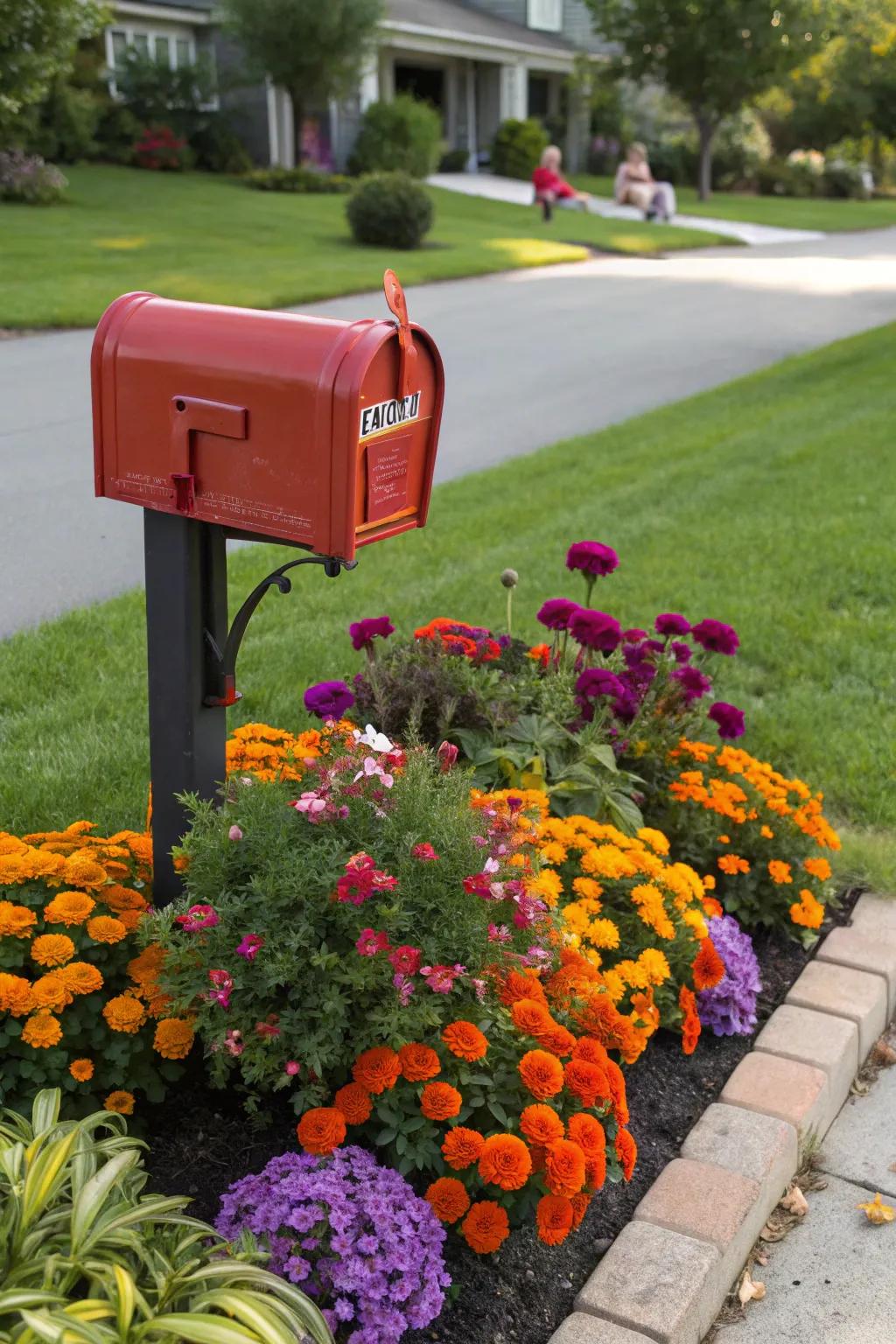 A splash of bright flowers makes any mailbox a standout feature.