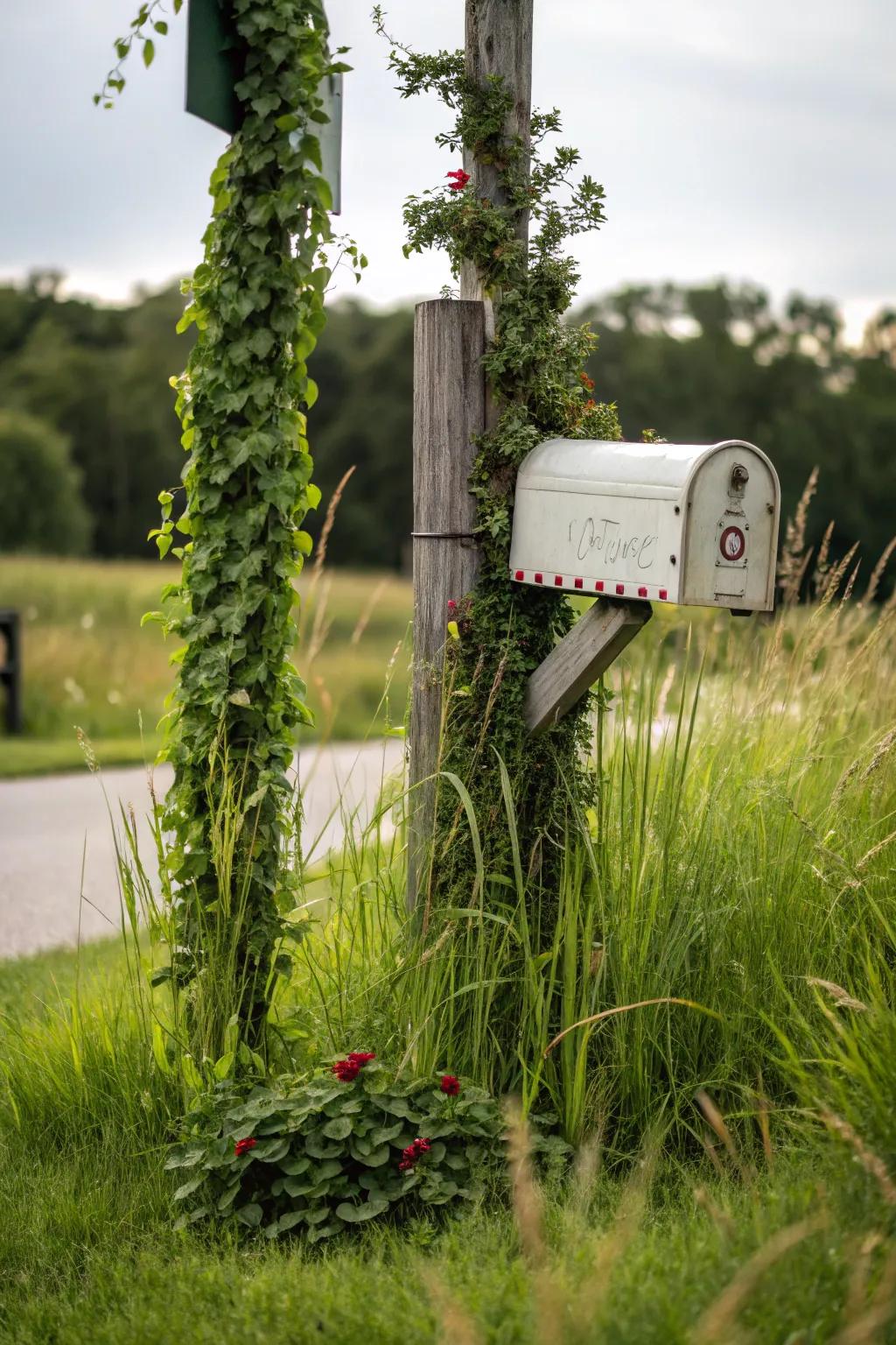 Vertical elements introduce height and interest to your mailbox design.