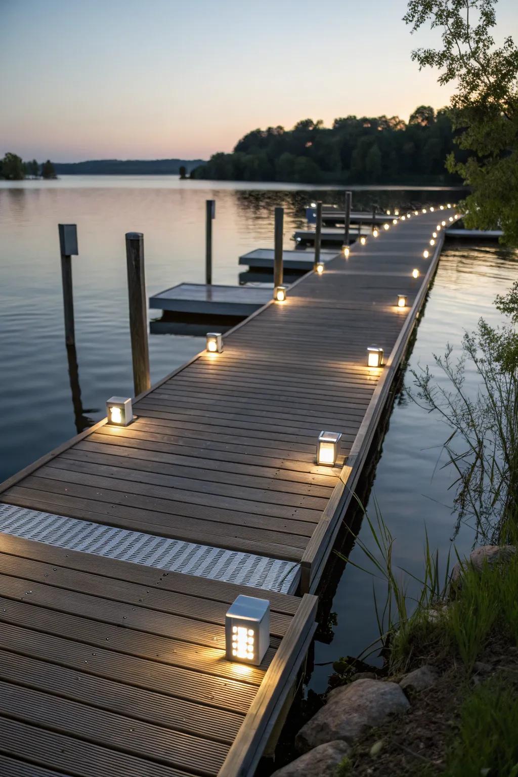 Keep it low-profile with flush mounted lights.