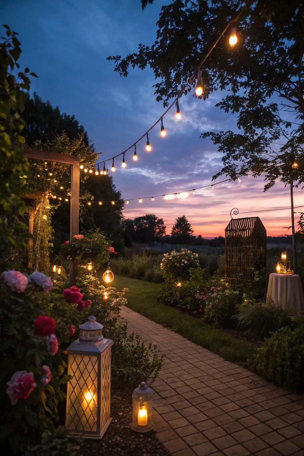 Lighting transforms your garden into an enchanting retreat.