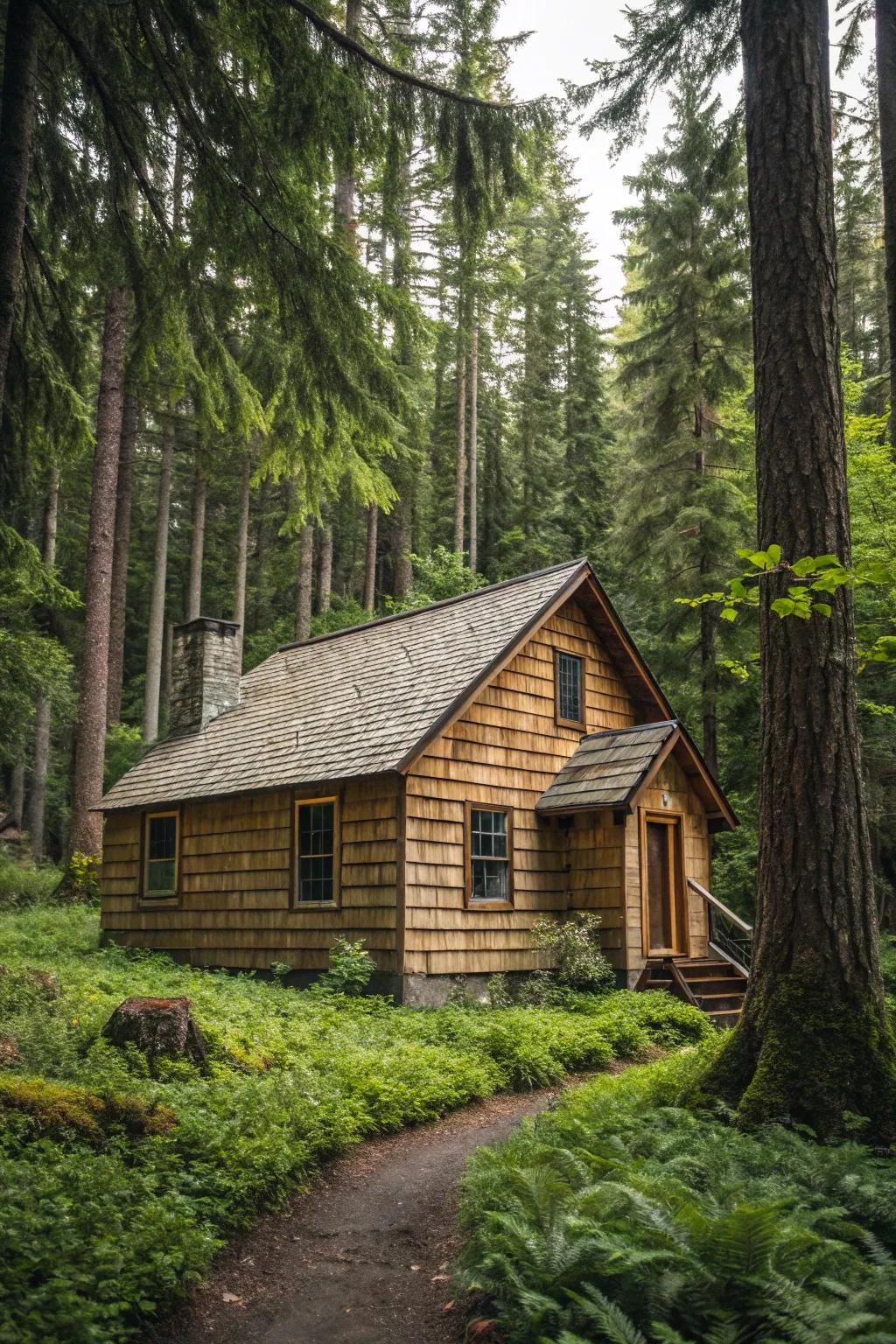Cedar shingle siding offers timeless charm and natural insulation.