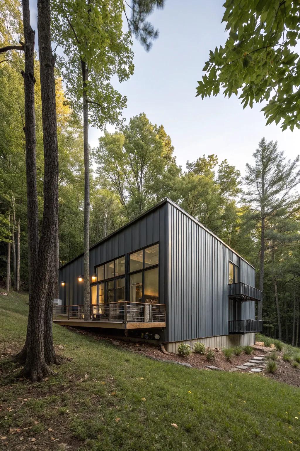 Metal panels offer modern aesthetics and robust weather resistance.