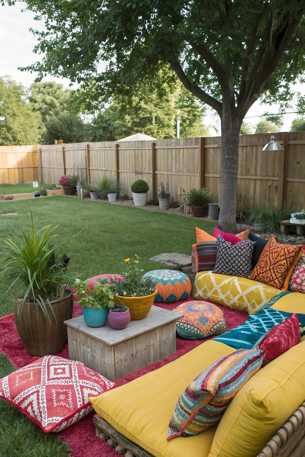 Colorful accents bring life and personality to your outdoor space.