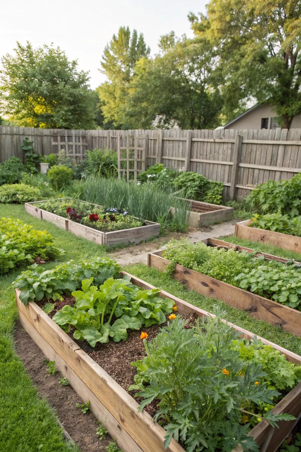 An edible garden provides fresh produce right in your backyard.
