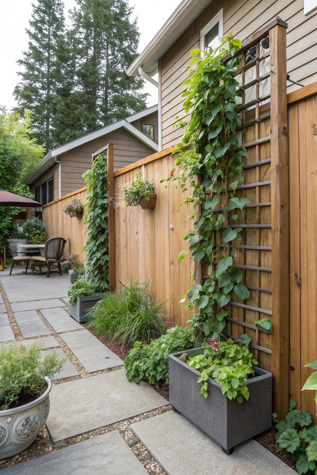 Vertical gardens add greenery and creativity to limited spaces.