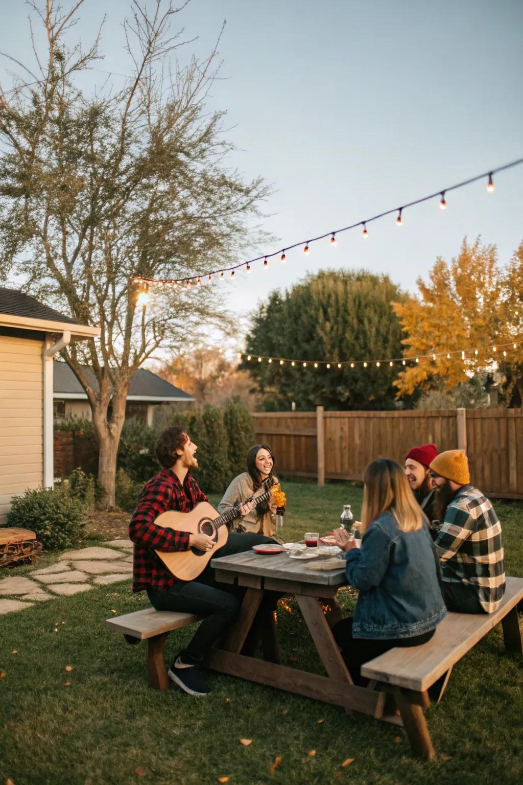 Music that brings energy and joy to the Friendsgiving celebration.
