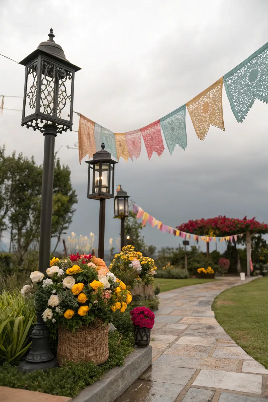 Weather-resistant decor that stands up to any Friendsgiving weather.