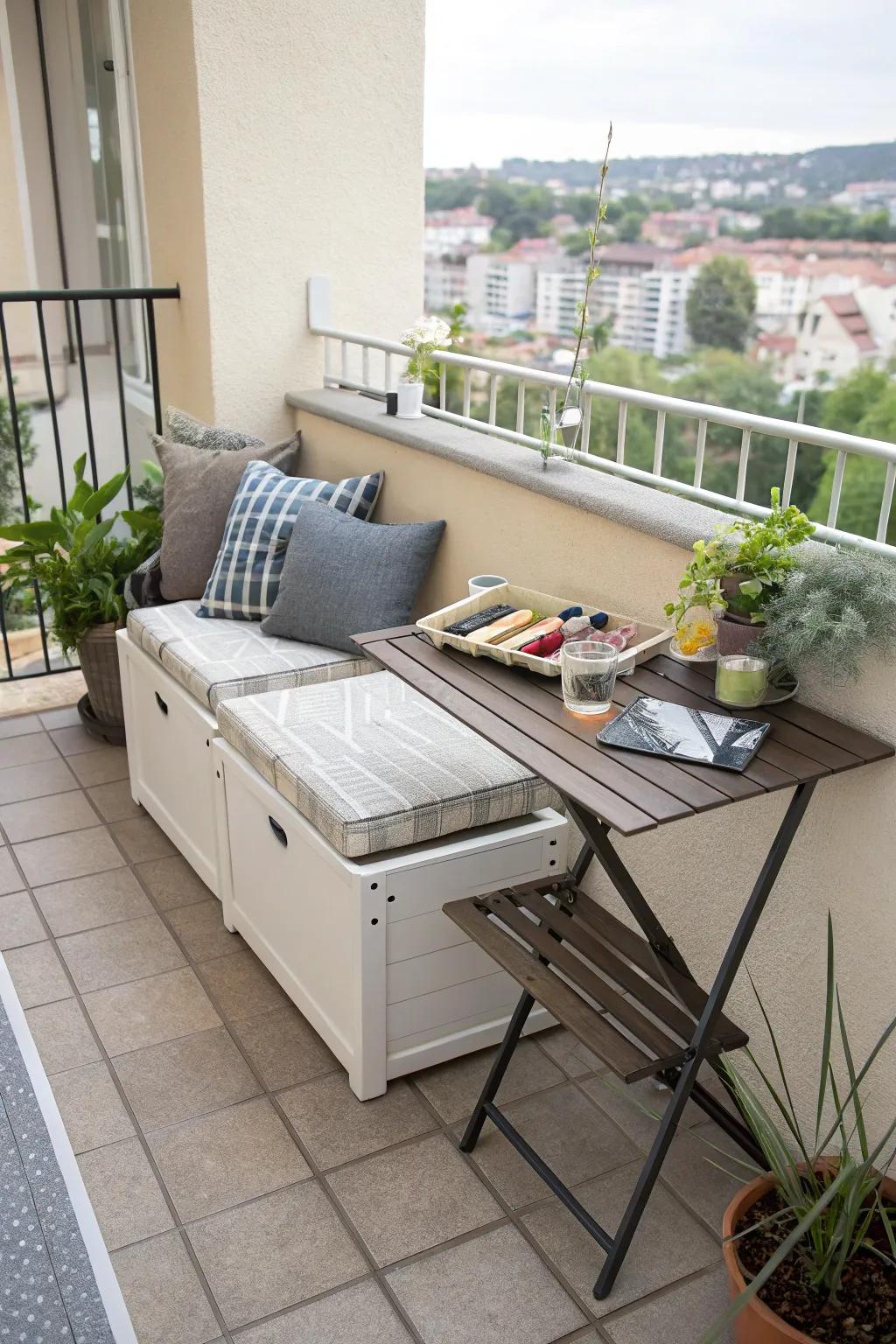 Multi-function furniture optimizes space and adds versatility.