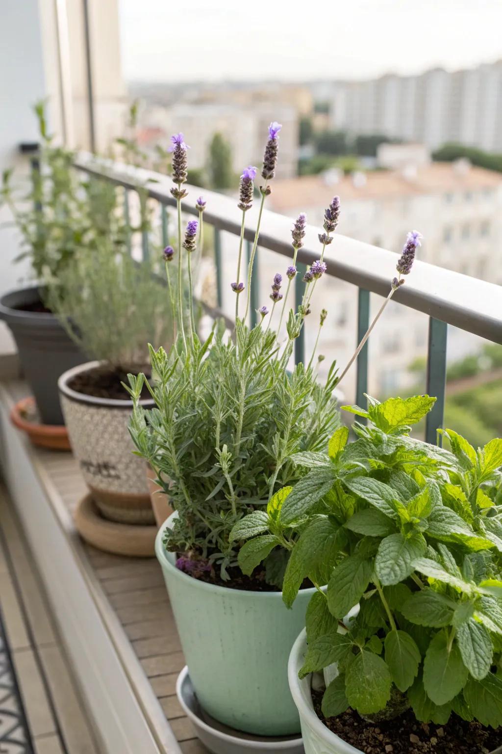 Aromatic plants provide a delightful scent and enhance relaxation.