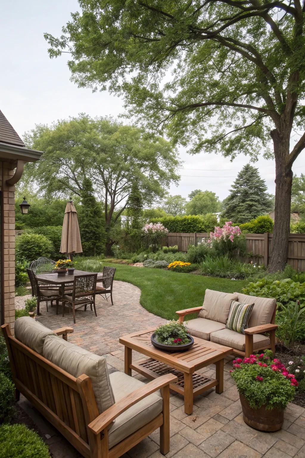 A cozy patio area perfect for relaxation and socializing.