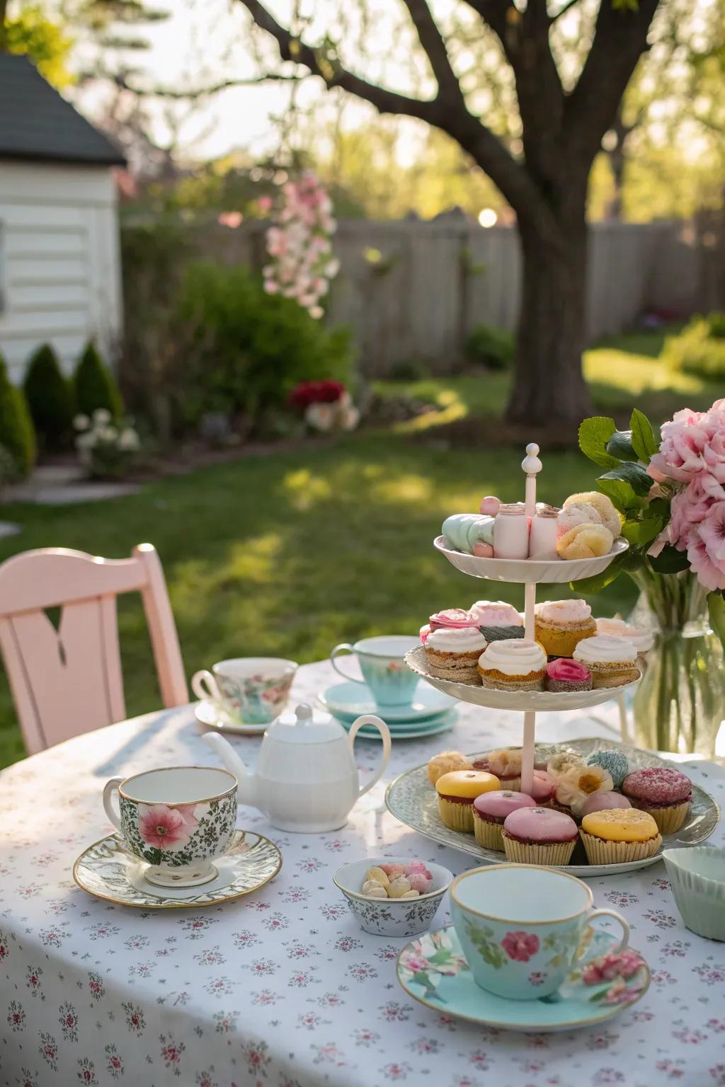 Savor sweets and tea with a whimsical tea party.