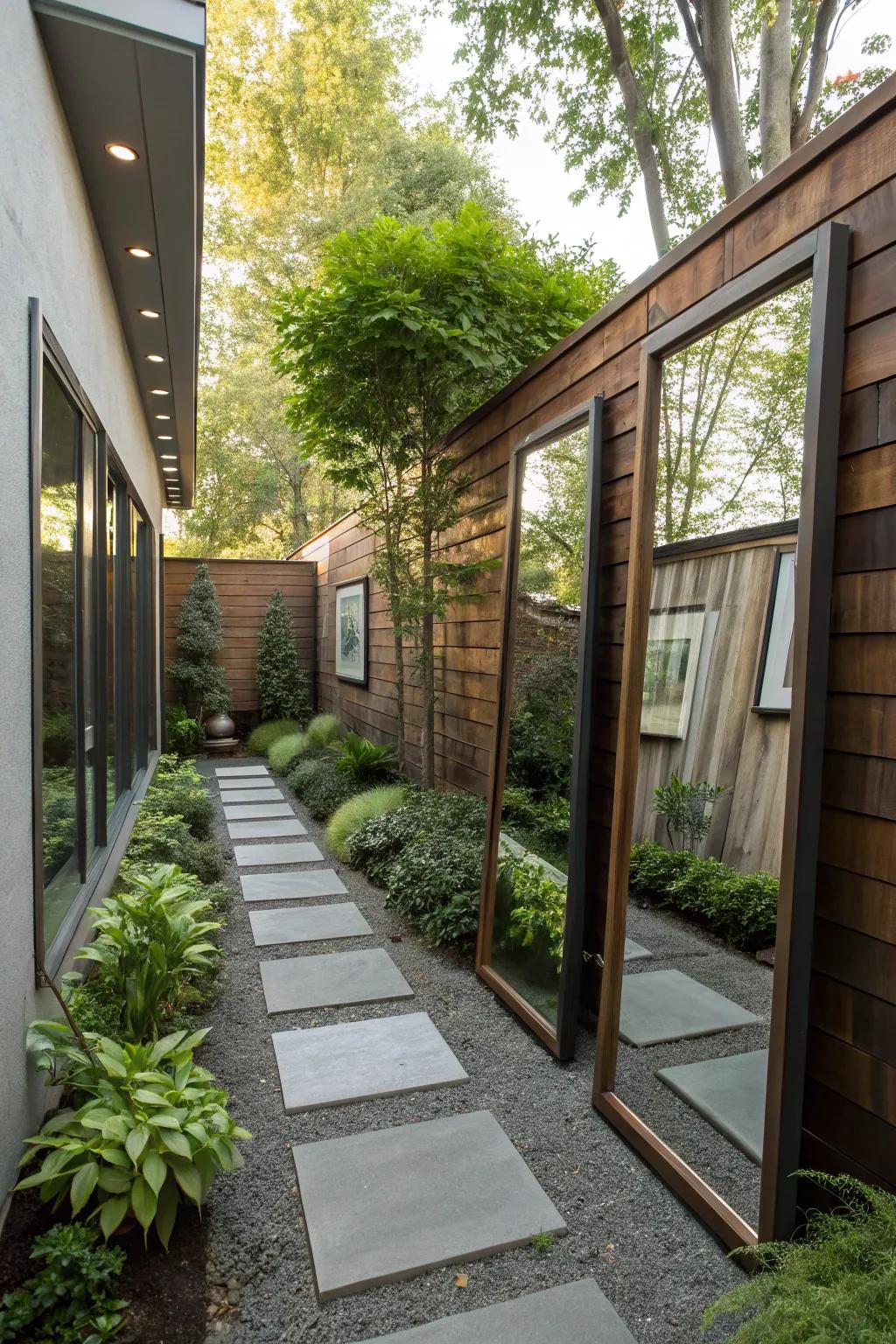 Reflective surfaces create the illusion of space, making small areas feel larger.