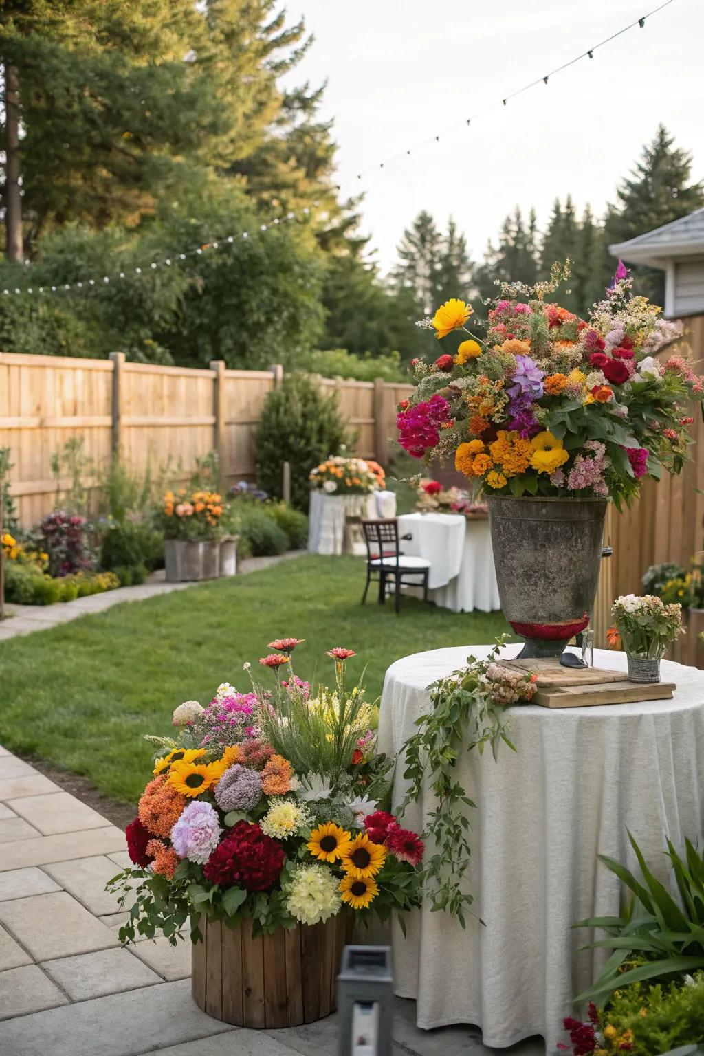 Floral arrangements bring color and vibrancy to your celebration.