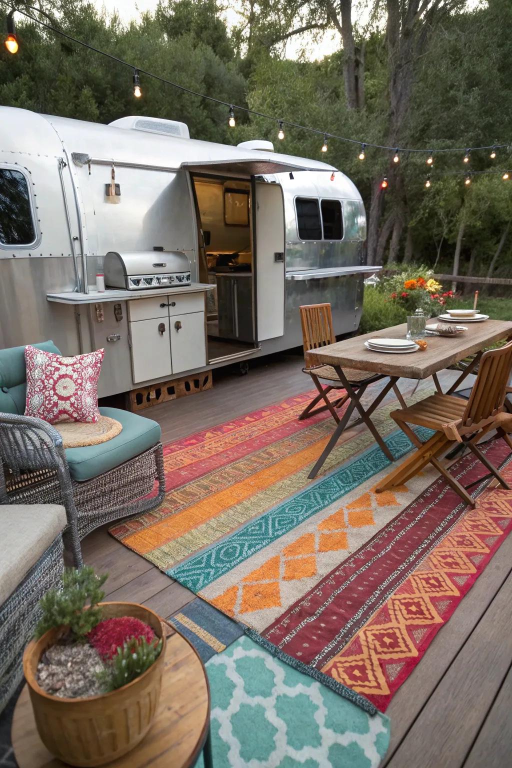 Create functional zones to maximize your deck's usability.