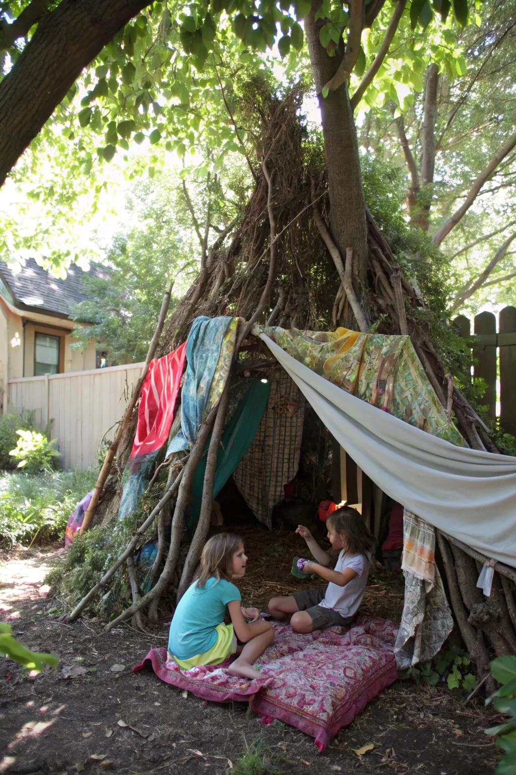 Spark imagination with a whimsical backyard fort.