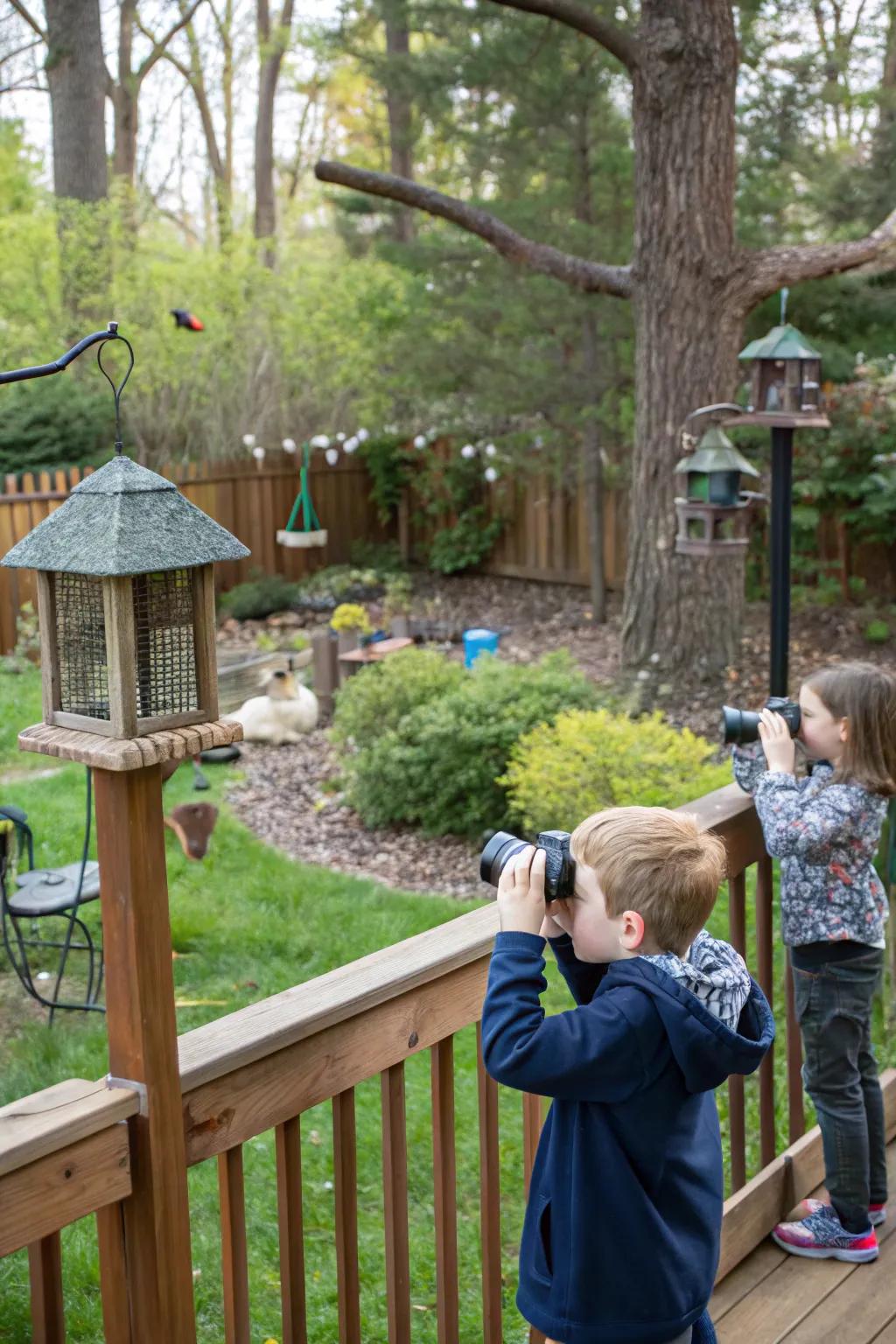Foster curiosity with a backyard wildlife observation area.
