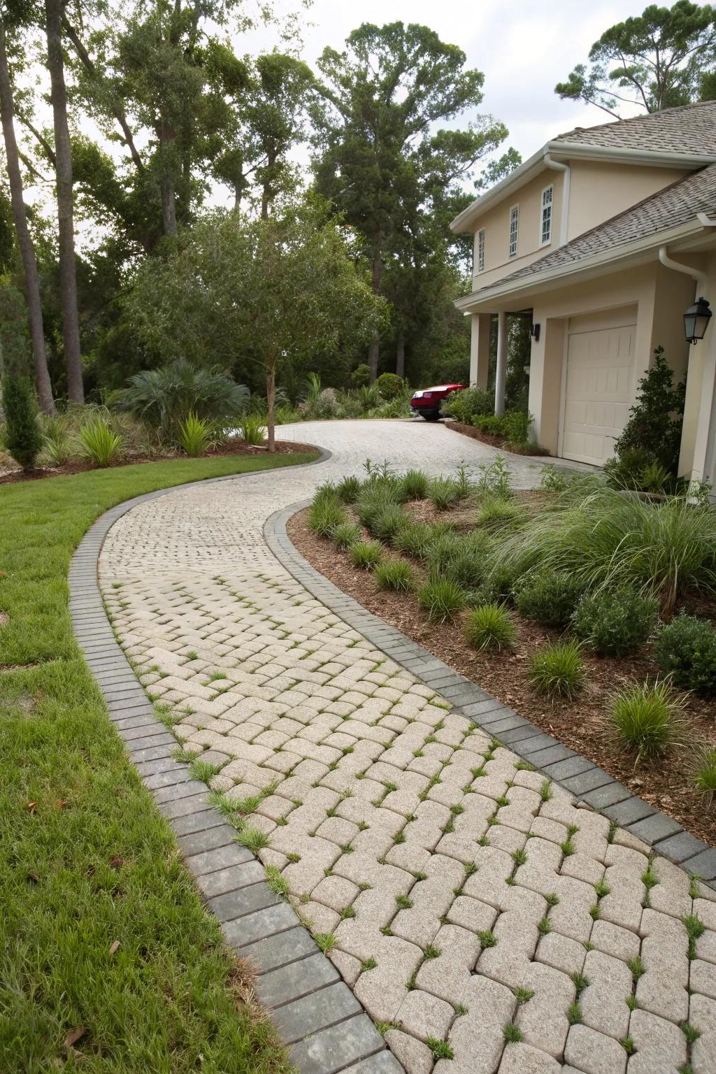 Permeable driveways combine beauty and environmental benefits.