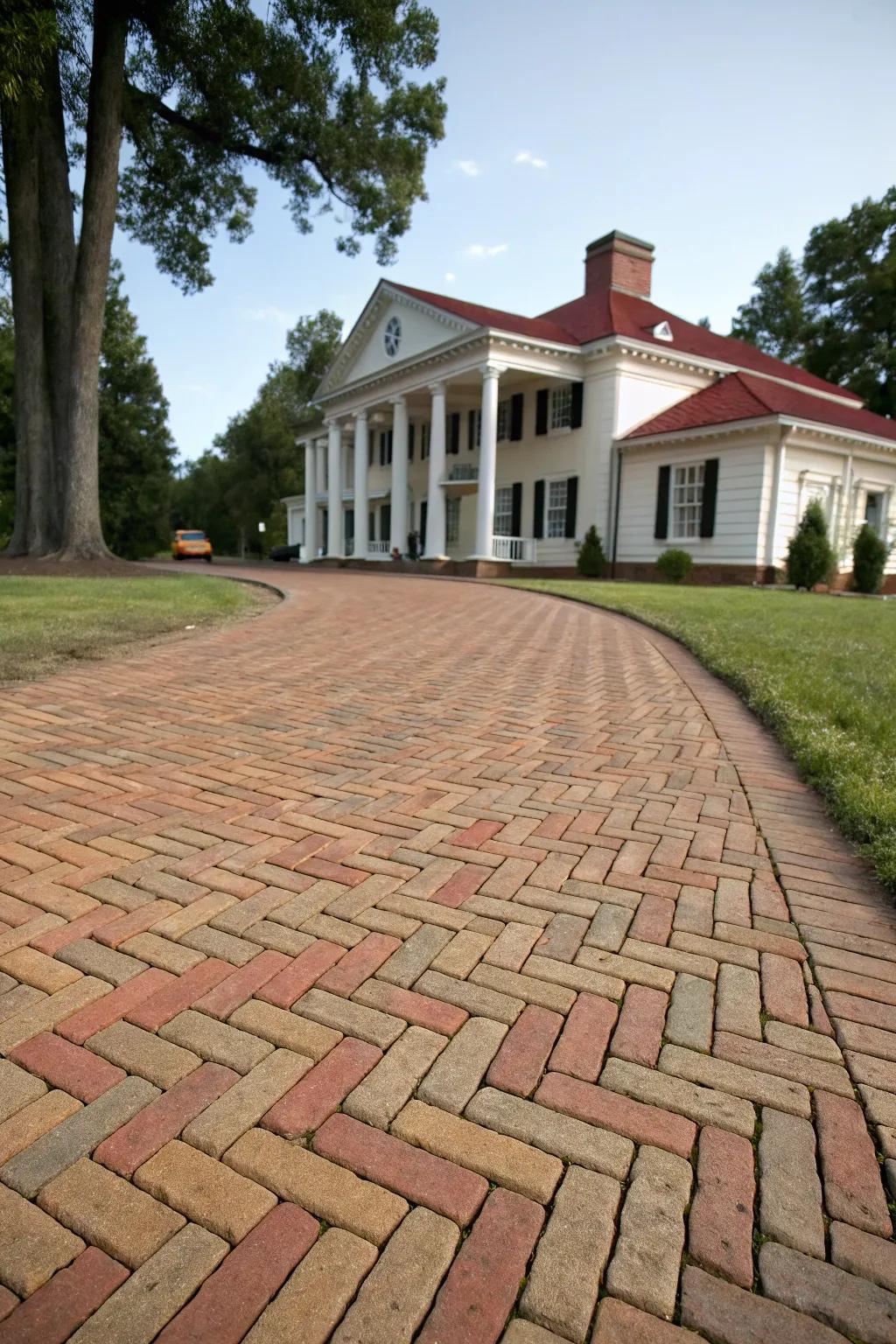 Classic brick patterns offer timeless elegance.