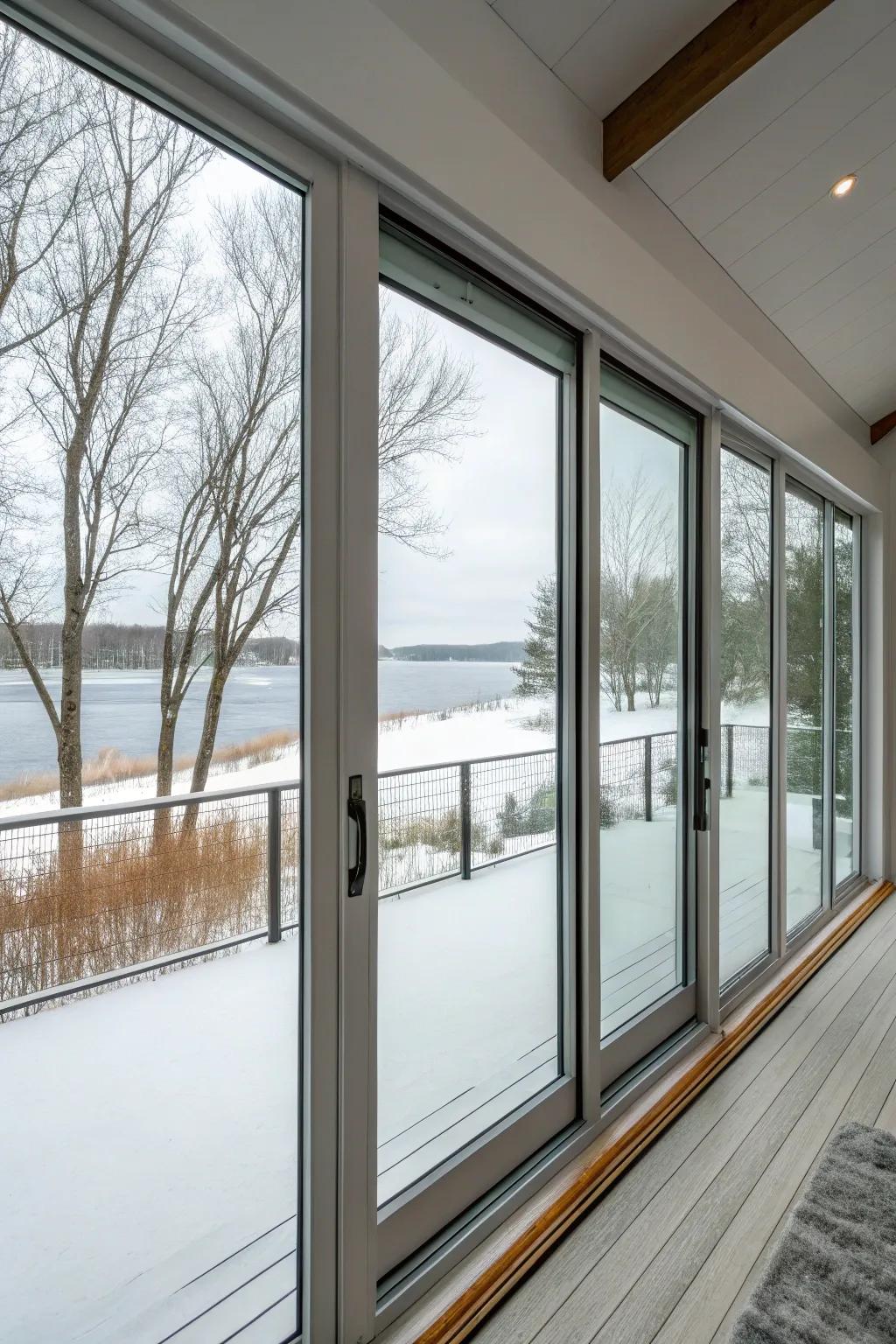 Triple-glazed doors offer energy efficiency without compromising on style.
