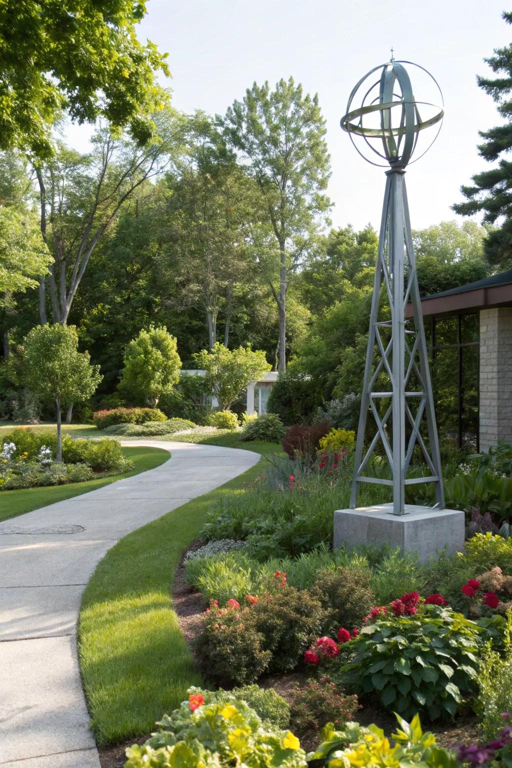 Sculptural elements add an artistic touch.