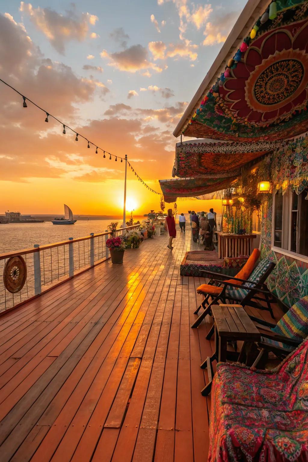 Orange stain brings the warmth of a sunset to your deck.