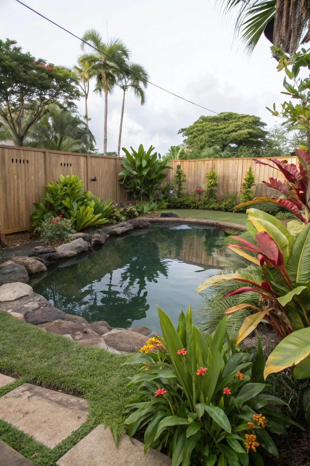 Water features that bring tranquility to your tropical escape.