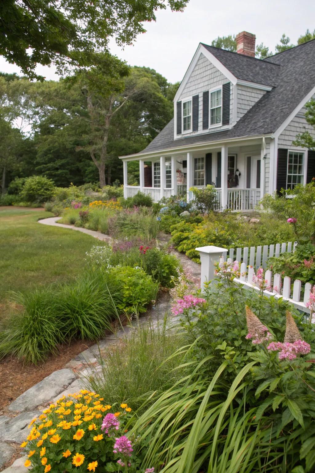 A sustainable landscape filled with thriving native plants.