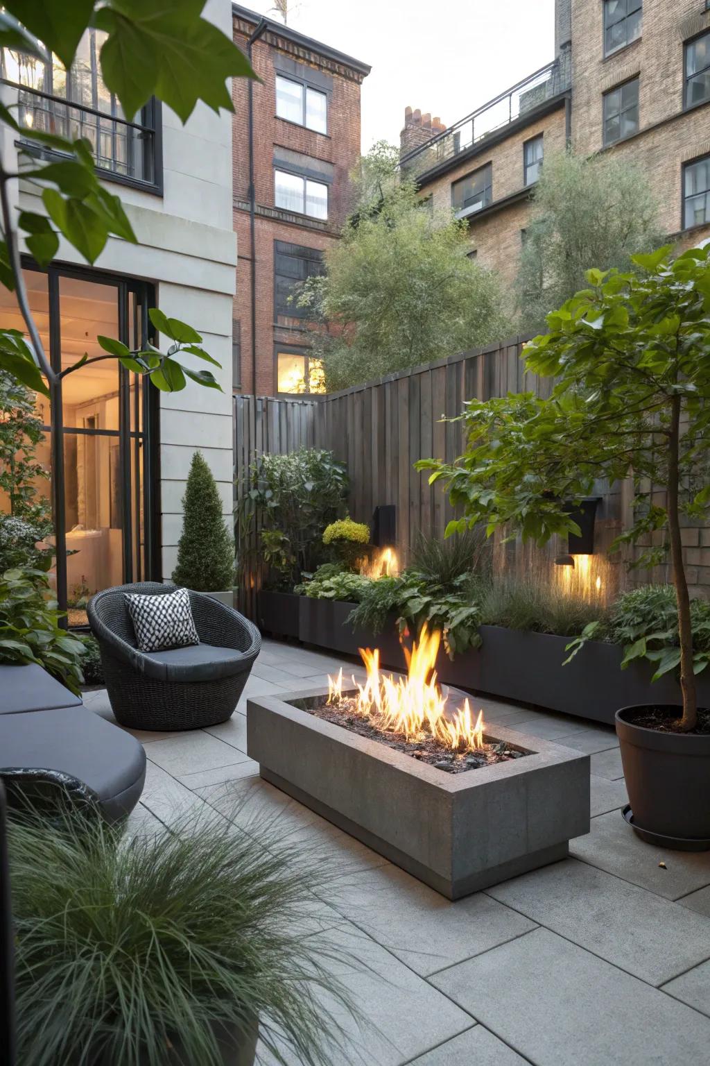 A clean-burning eco-friendly bioethanol fire pit.