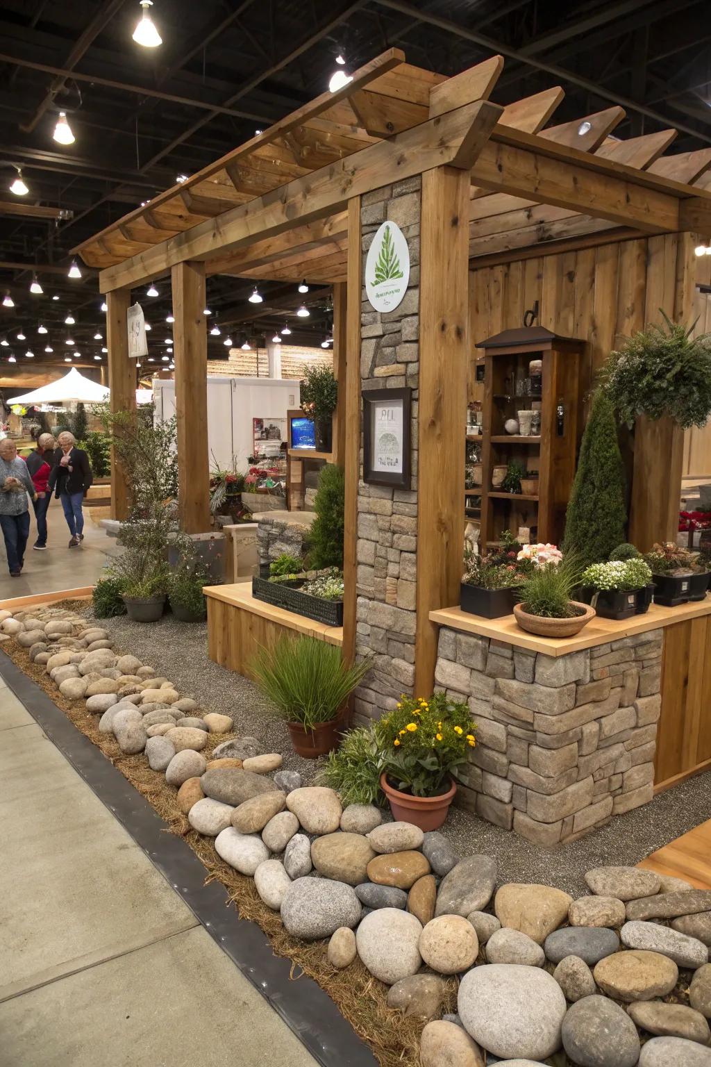 Rustic materials add a touch of warmth and authenticity.