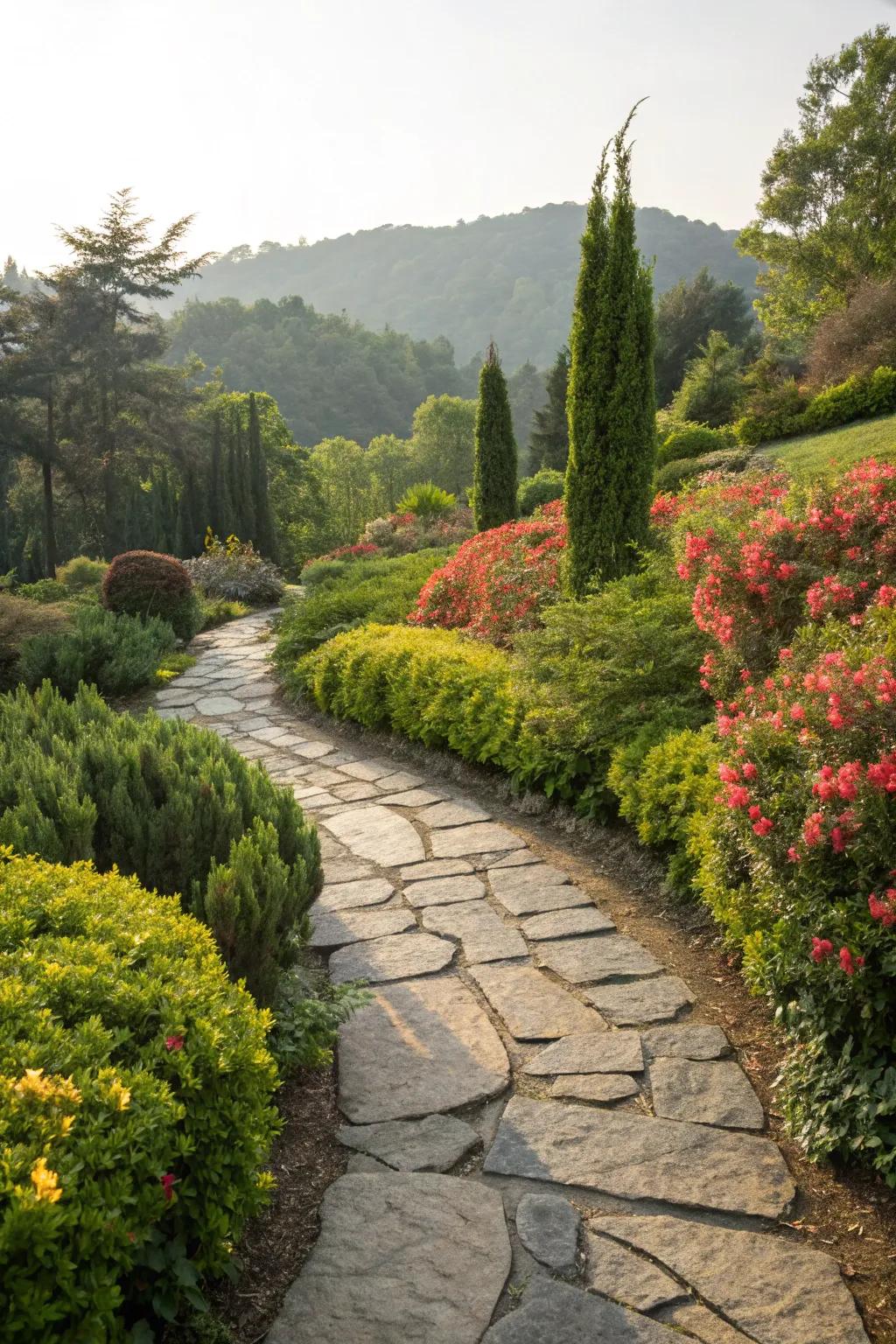 A garden path leads the way to scenic spots in your yard.