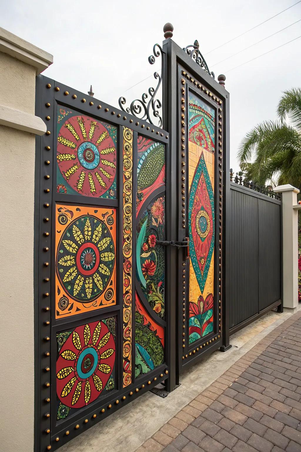 Express your unique style with a custom artistic gate design.