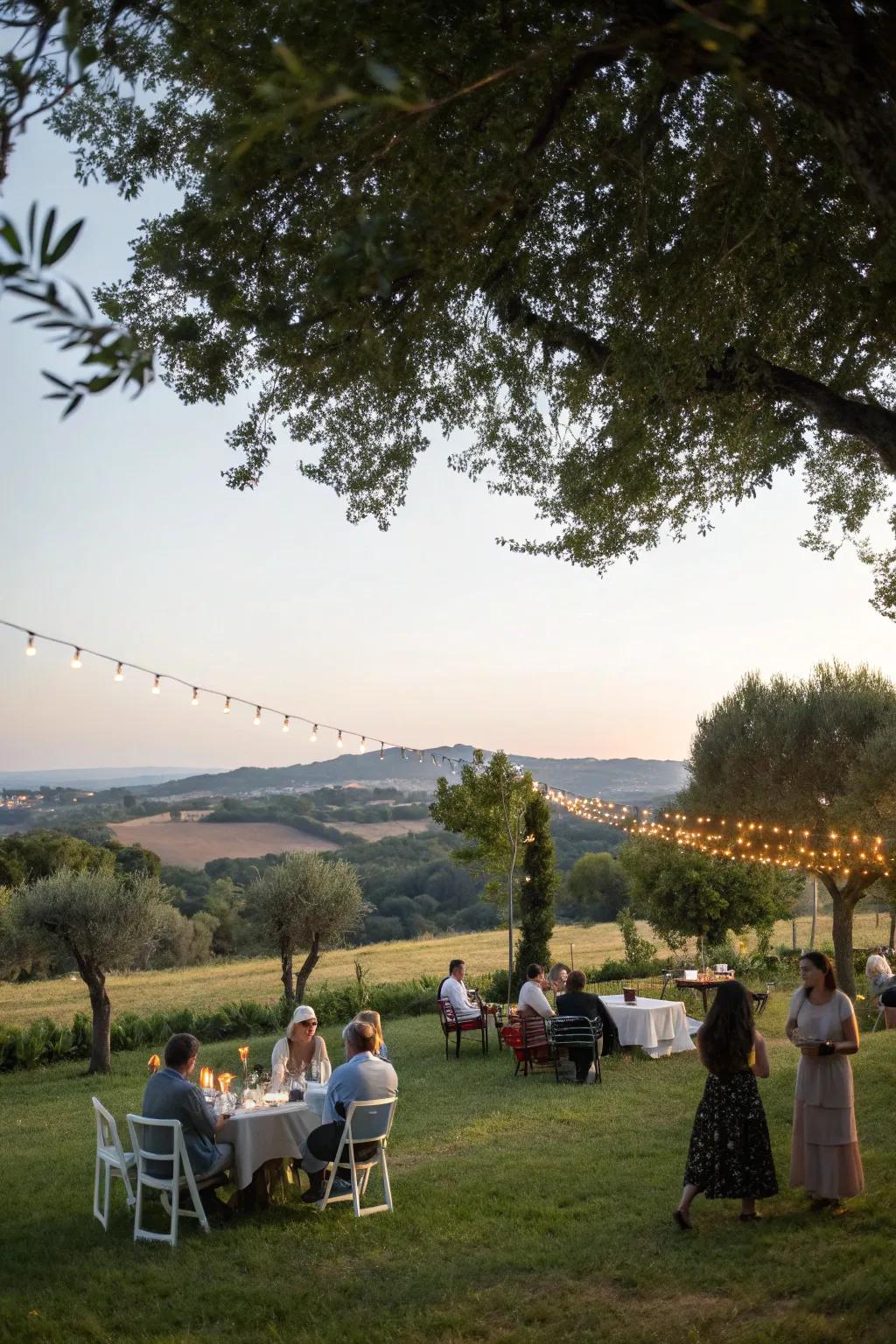 Let nature be your stunning party backdrop.