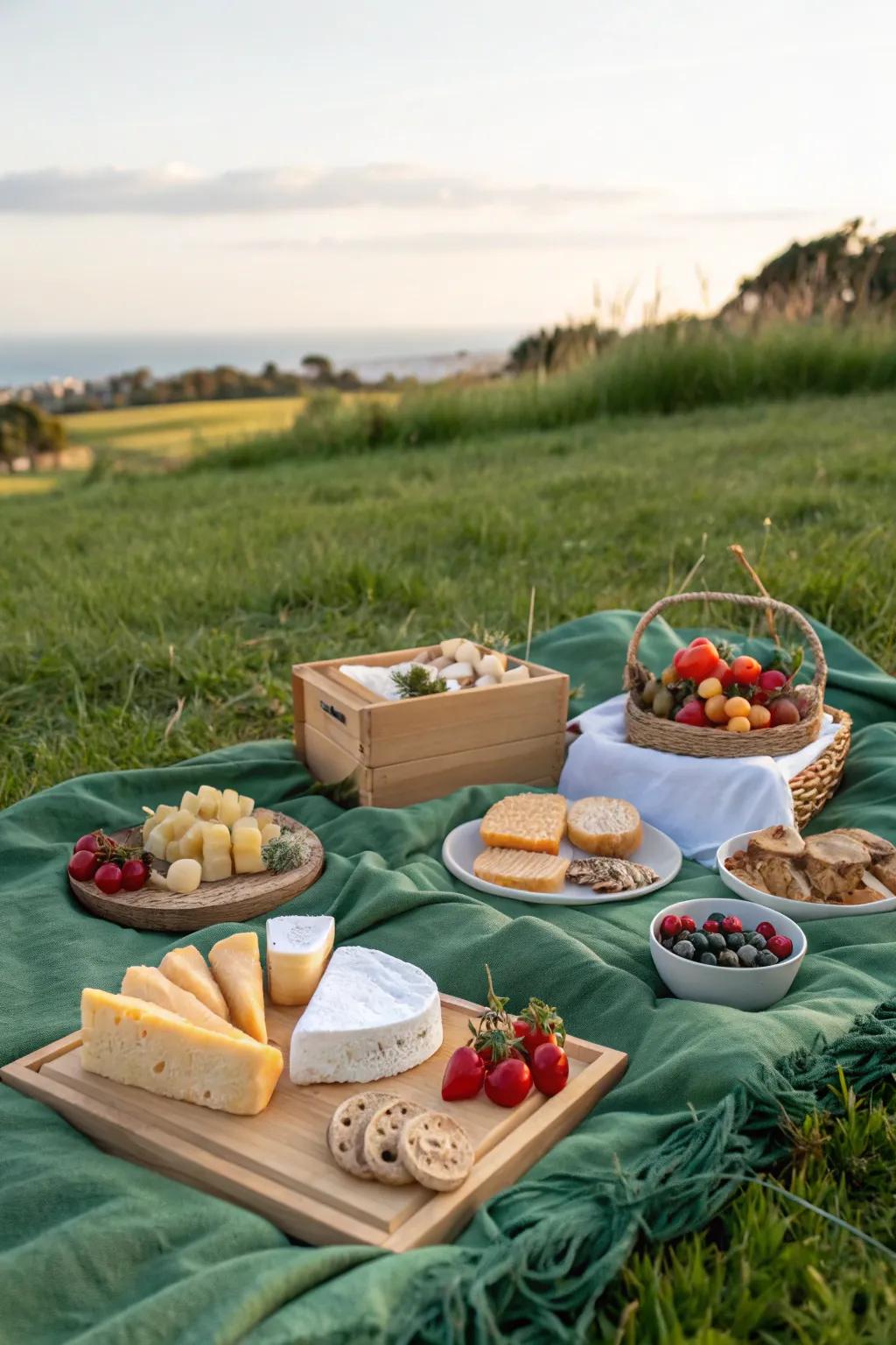 Elevate your picnic with a gourmet spread.