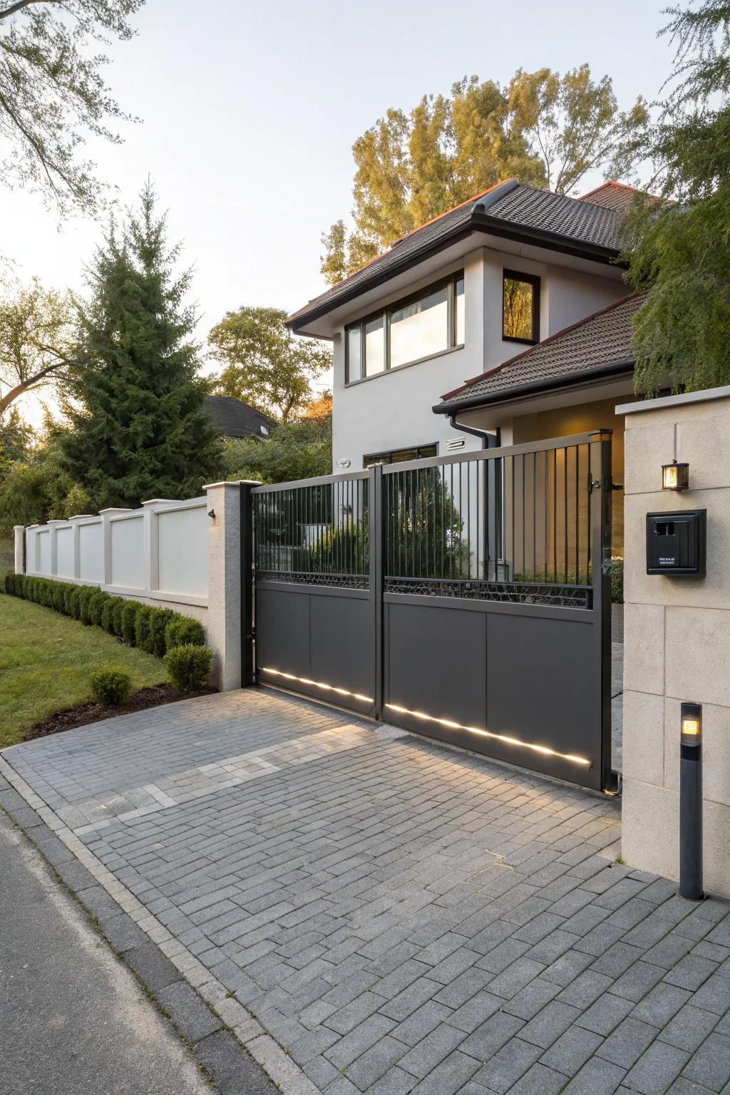 Electric sliding gates combine convenience with secure and stylish access.