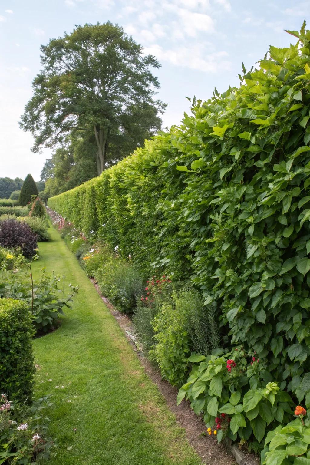 Living fences offer a natural and beautiful alternative for privacy.