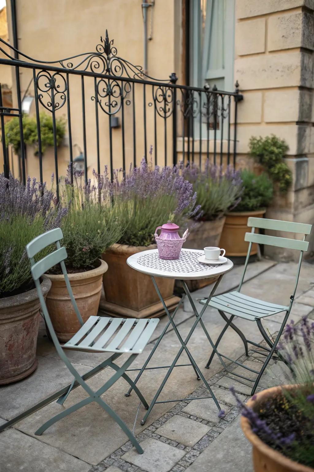 French bistro charm in a cozy outdoor setting.